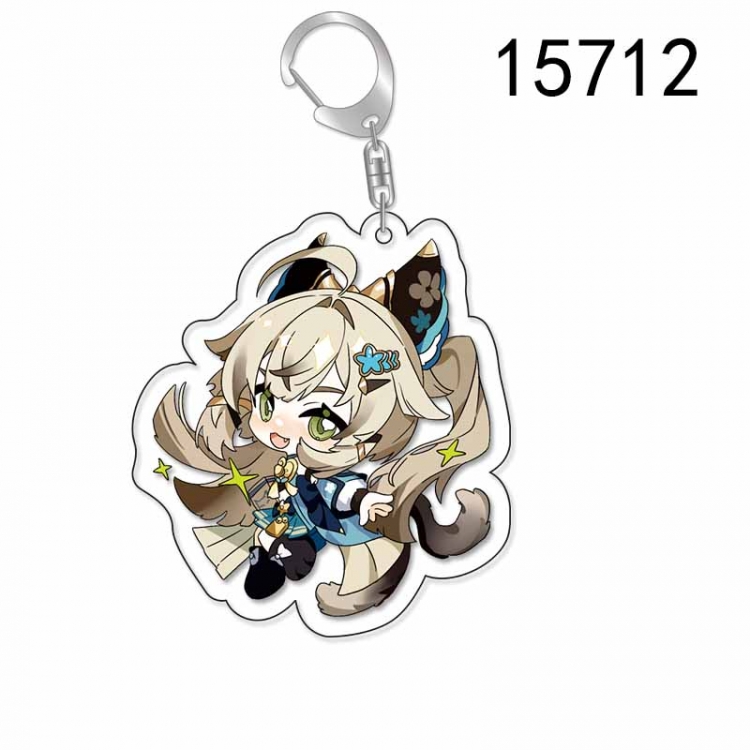 Genshin Impact Anime Acrylic Keychain Charm price for 5 pcs