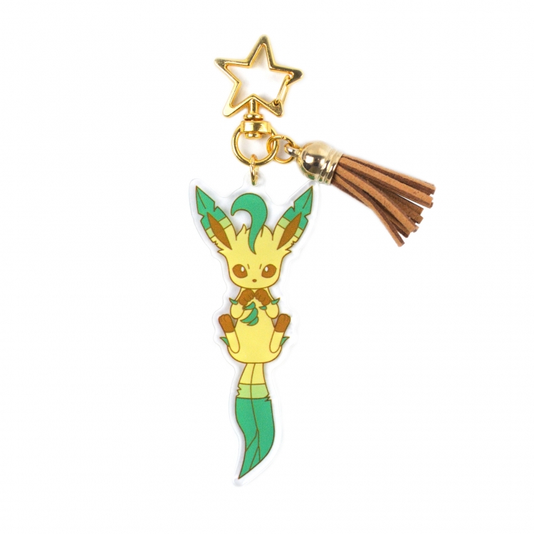 Pokemon Drip glue style tassel keychain acrylic pendant 8CM price for 5 pcs