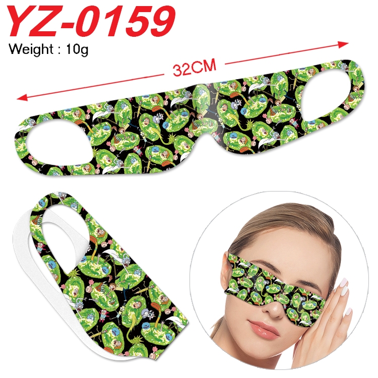 Rick and Morty Anime digital printed eye mask eye patch 32cm price for 5 pcs
