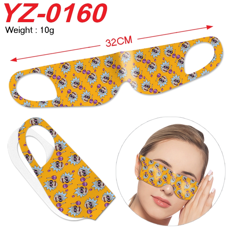 Rick and Morty Anime digital printed eye mask eye patch 32cm price for 5 pcs