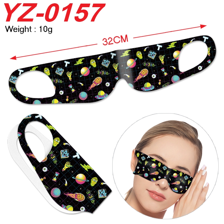 Rick and Morty Anime digital printed eye mask eye patch 32cm price for 5 pcs