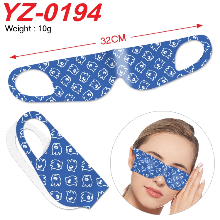 Sonic The Hedgehog Anime digital printed eye mask eye patch 32cm price for 5 pcs