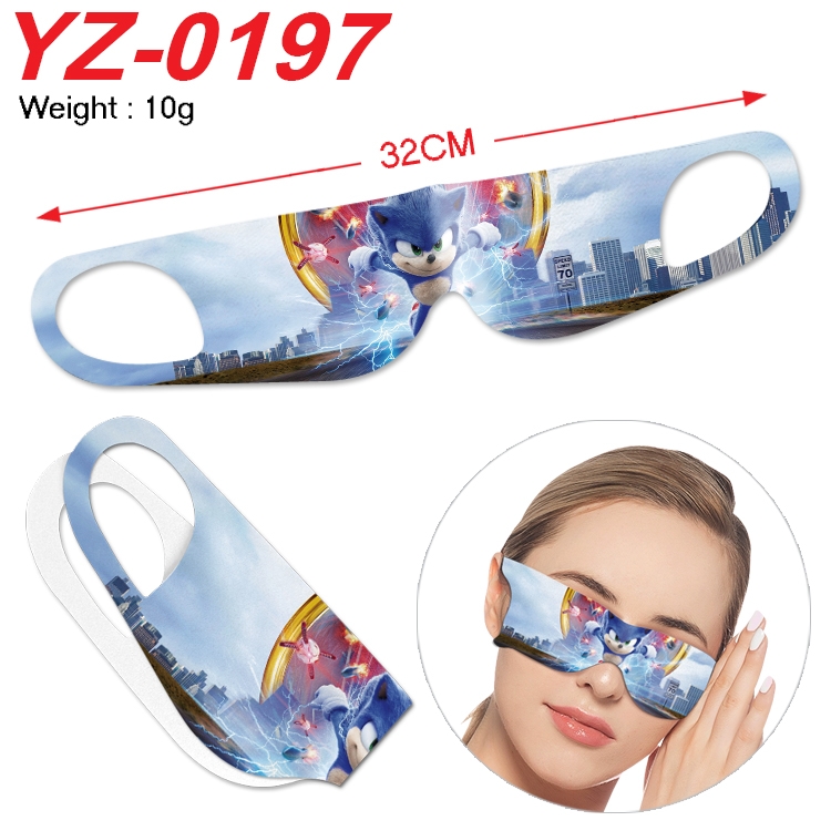 Sonic The Hedgehog Anime digital printed eye mask eye patch 32cm price for 5 pcs