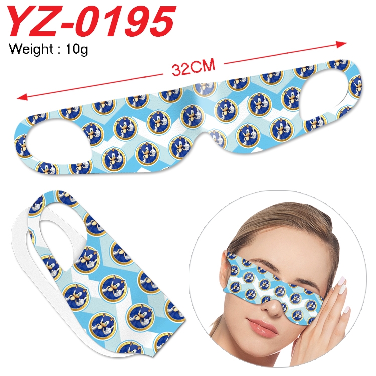 Sonic The Hedgehog Anime digital printed eye mask eye patch 32cm price for 5 pcs