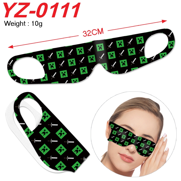  Minecraf Anime digital printed eye mask eye patch 32cm price for 5 pcs