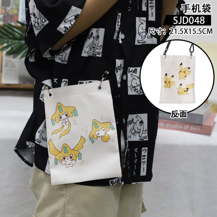 Pokemon Anime mobile phone bag diagonal cross bag 21.5x15.5cm