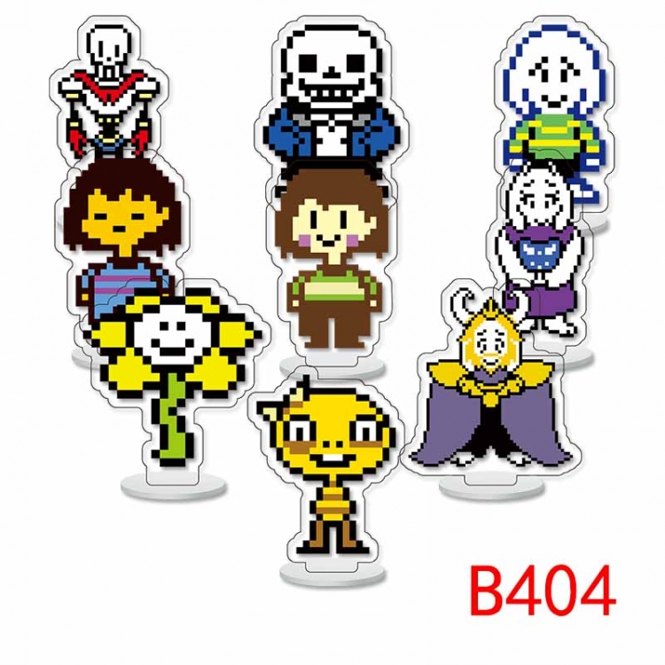 Undertale Anime Character acrylic Small Standing Plates  Keychain 6cm a set of 9