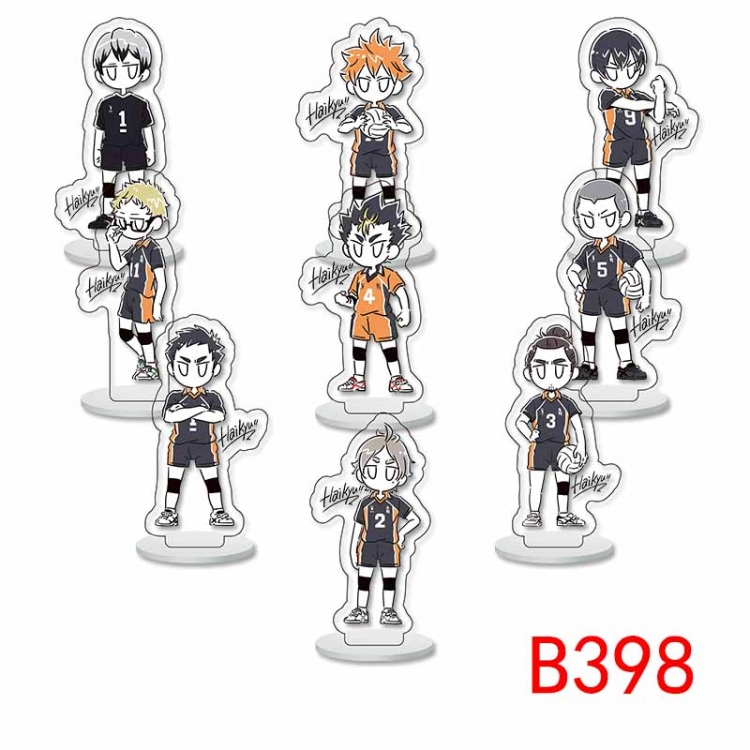 Haikyuu!! Anime Character acrylic Small Standing Plates  Keychain 6cm a set of 9