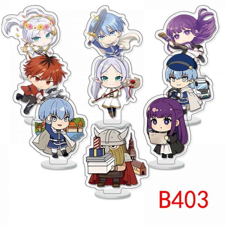 Frieren: Beyond Journey's End Anime Character acrylic Small Standing Plates  Keychain 6cm a set of 9