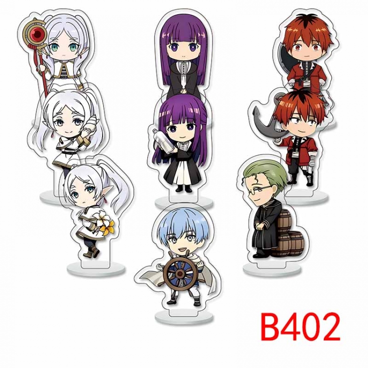 Frieren: Beyond Journey's End Anime Character acrylic Small Standing Plates  Keychain 6cm a set of 9