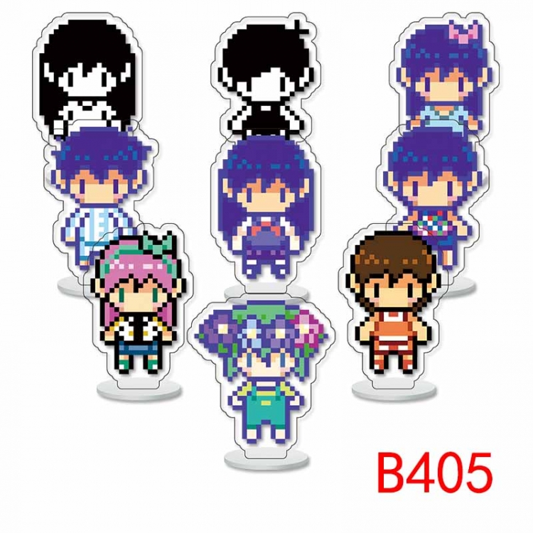 OMORI  Anime Character acrylic Small Standing Plates  Keychain 6cm a set of 9