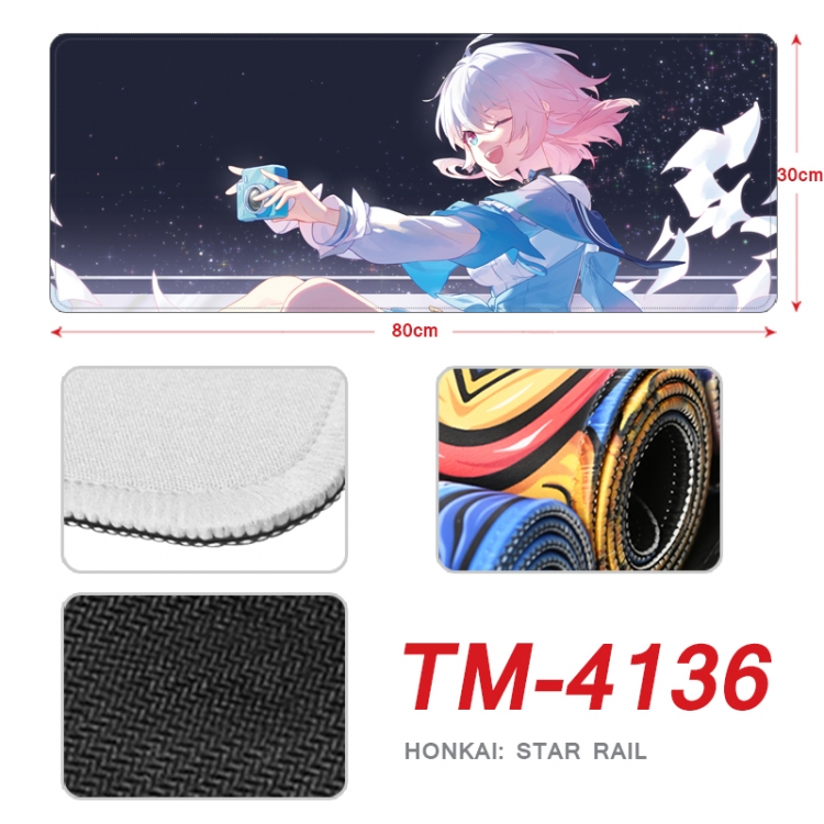 Honkai: Star Rail Anime peripheral new lock edge mouse pad 80X30cm  