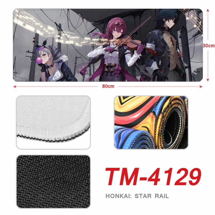 Honkai: Star Rail Anime peripheral new lock edge mouse pad 80X30cm  