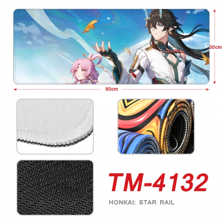 Honkai: Star Rail Anime peripheral new lock edge mouse pad 80X30cm  