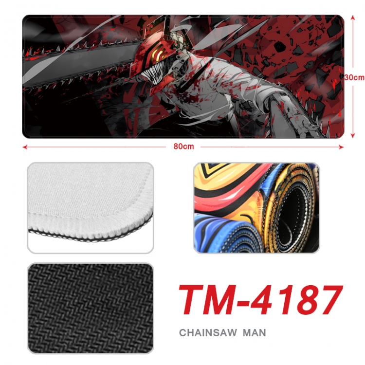 Chainsawman Anime peripheral new lock edge mouse pad 80X30cm  