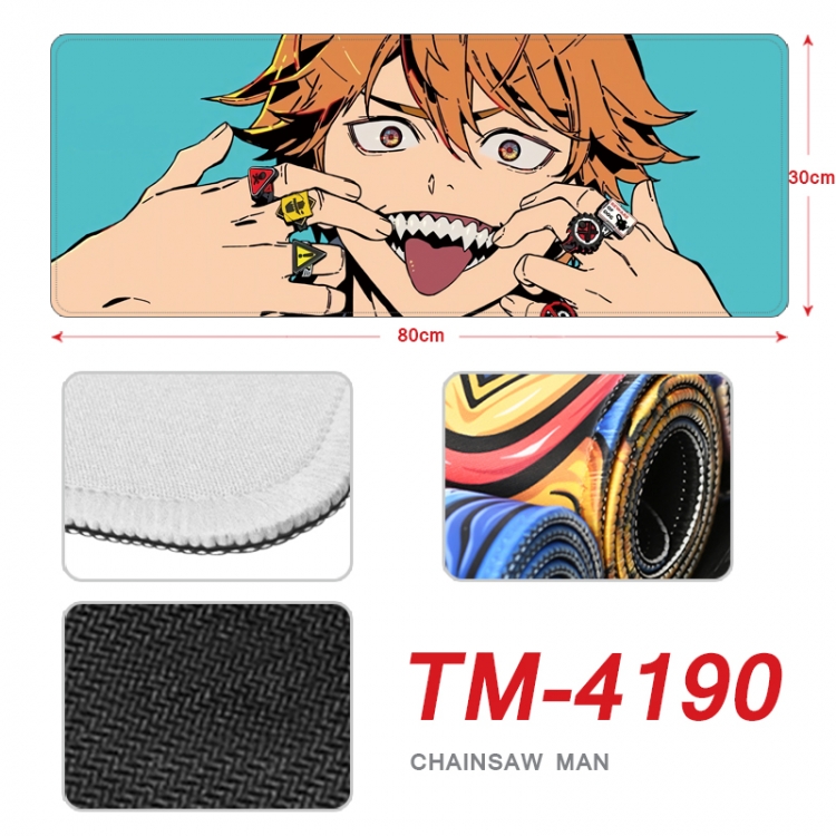Chainsawman Anime peripheral new lock edge mouse pad 80X30cm  
