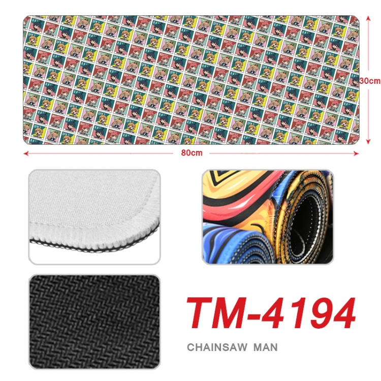 Chainsawman Anime peripheral new lock edge mouse pad 80X30cm  