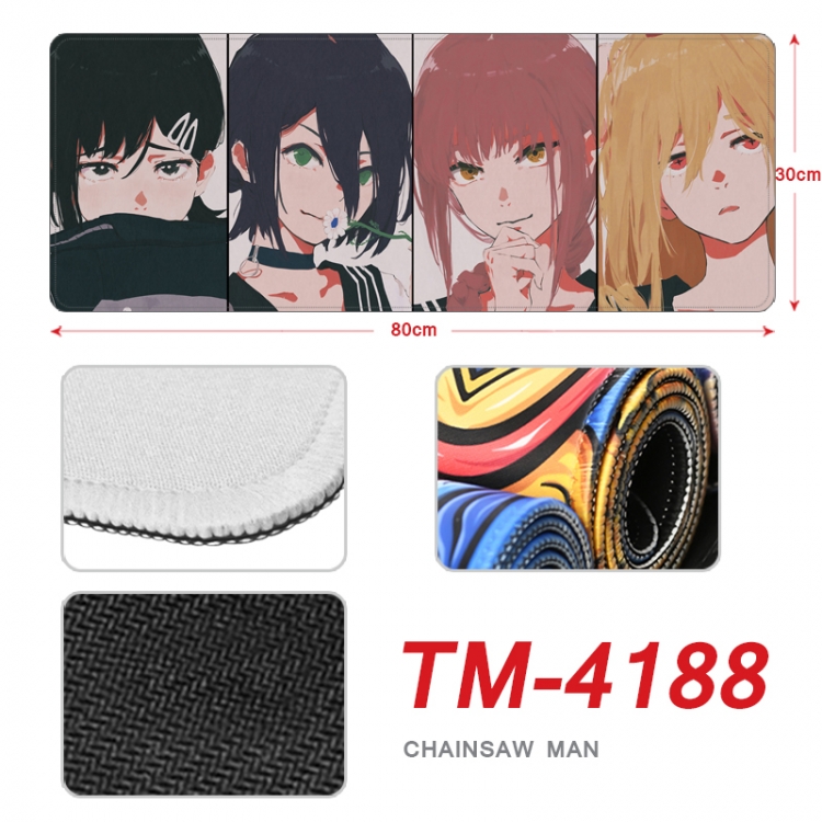 Chainsawman Anime peripheral new lock edge mouse pad 80X30cm  