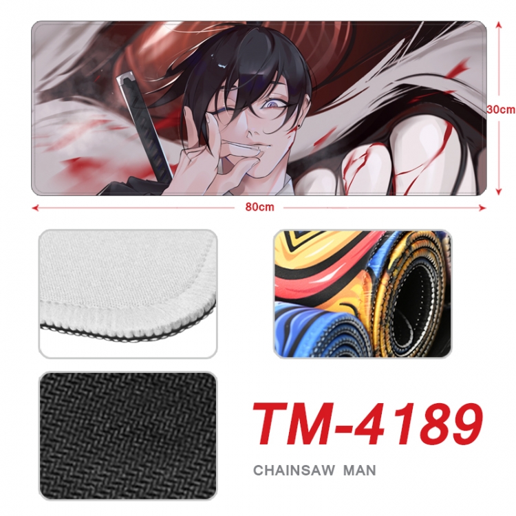 Chainsawman Anime peripheral new lock edge mouse pad 80X30cm  