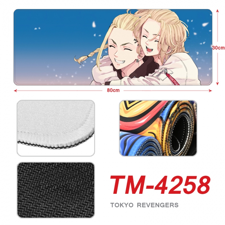 Tokyo Revengers Anime peripheral new lock edge mouse pad 80X30cm