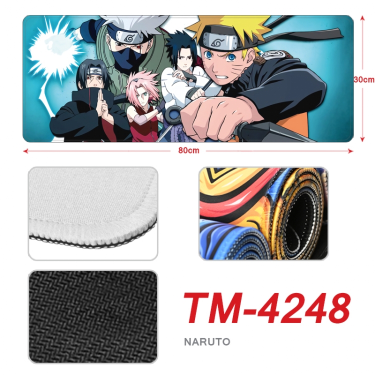 Naruto Anime peripheral new lock edge mouse pad 80X30cm  