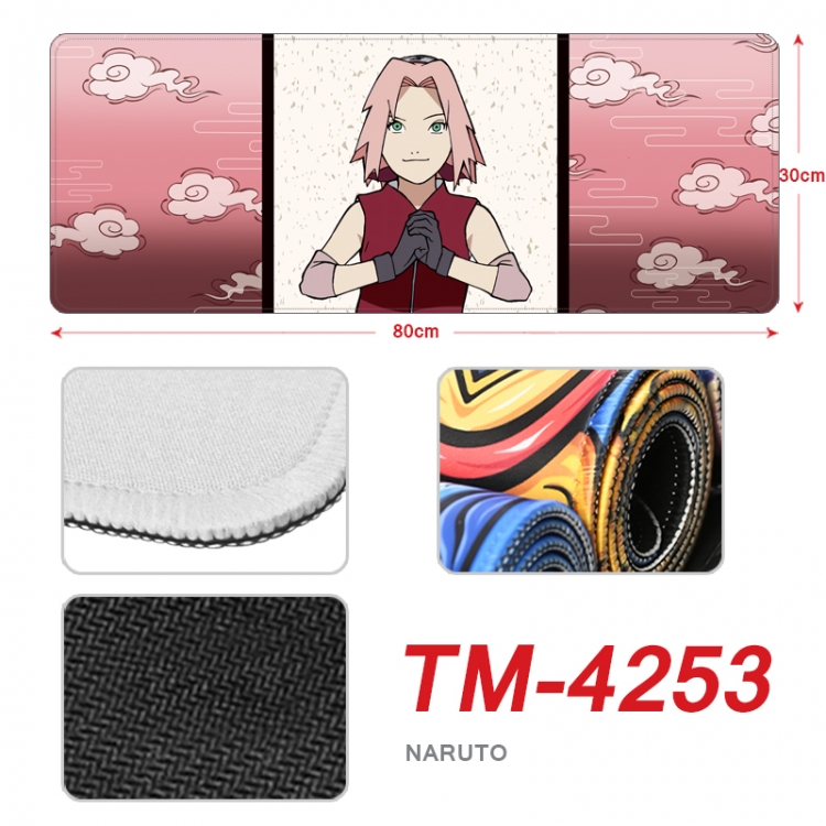 Naruto Anime peripheral new lock edge mouse pad 80X30cm  