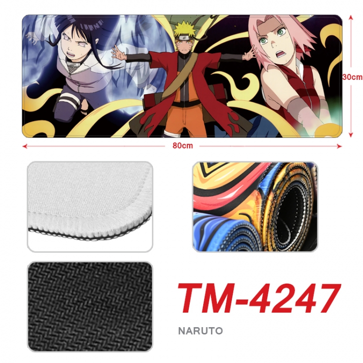 Naruto Anime peripheral new lock edge mouse pad 80X30cm  