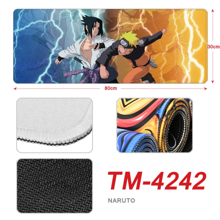 Naruto Anime peripheral new lock edge mouse pad 80X30cm  