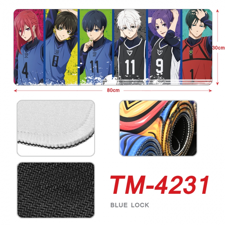 BLUE LOCK Anime peripheral new lock edge mouse pad 80X30cm  