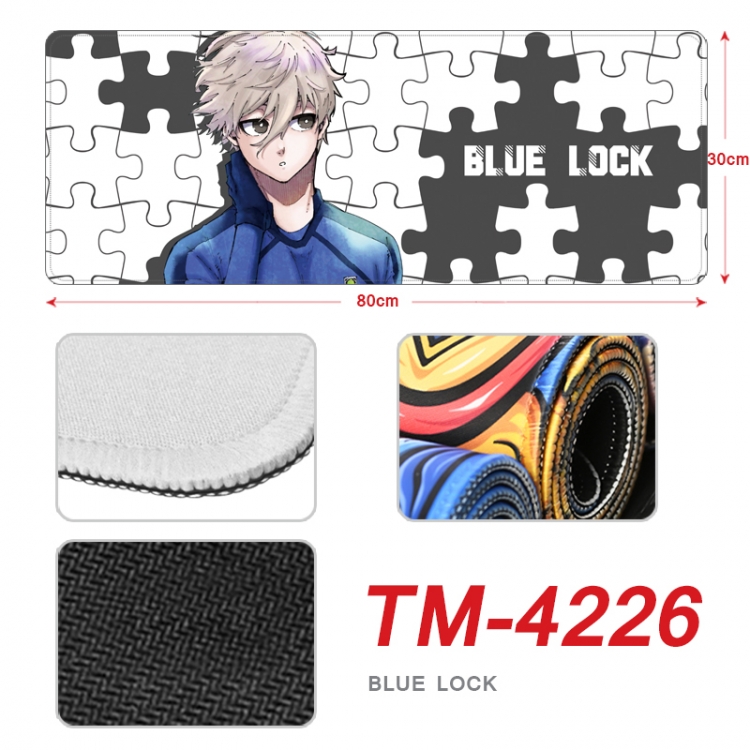 BLUE LOCK Anime peripheral new lock edge mouse pad 80X30cm  