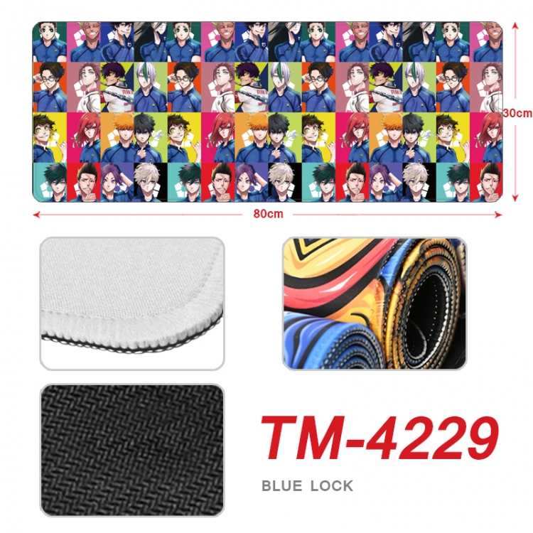 BLUE LOCK Anime peripheral new lock edge mouse pad 80X30cm  