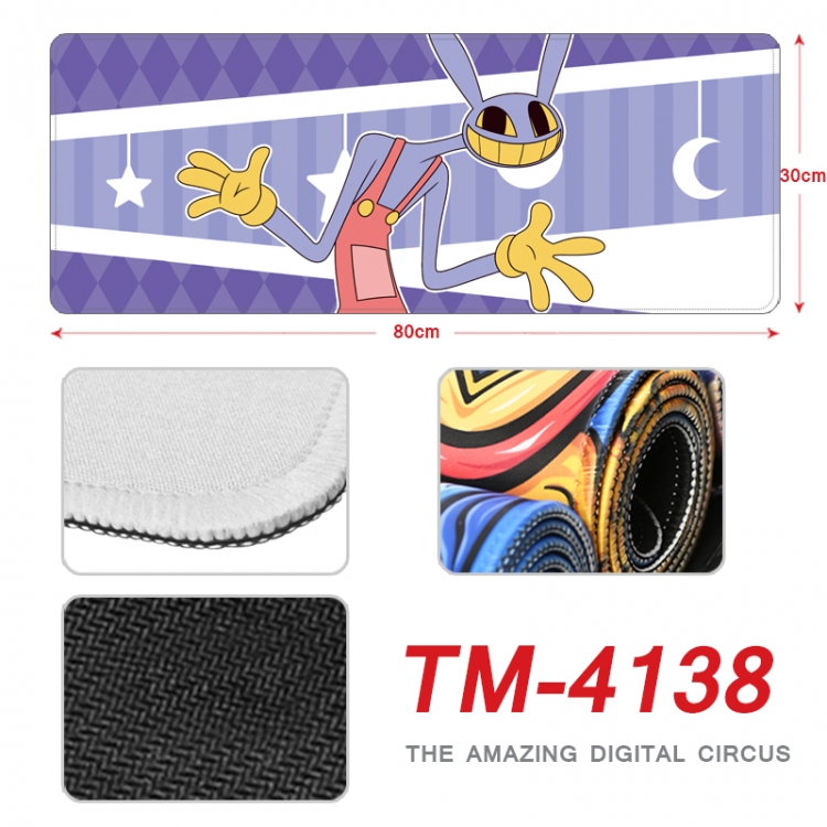 The Amazing Digital Circus Anime peripheral new lock edge mouse pad 80X30cm  