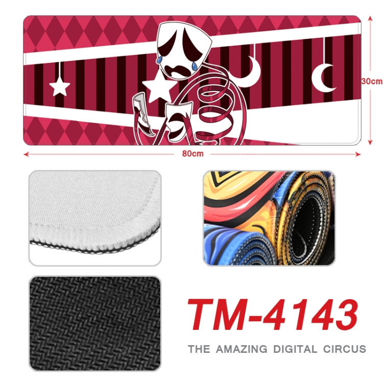 The Amazing Digital Circus Anime peripheral new lock edge mouse pad 80X30cm
