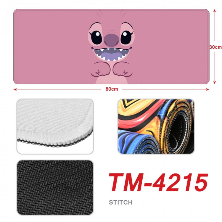 Lilo & Stitch Anime peripheral new lock edge mouse pad 80X30cm  