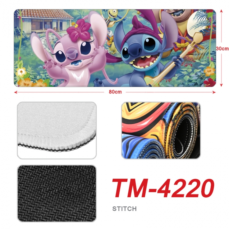 Lilo & Stitch Anime peripheral new lock edge mouse pad 80X30cm  