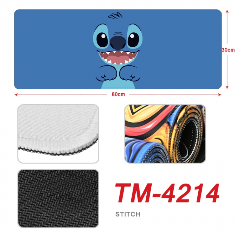 Lilo & Stitch Anime peripheral new lock edge mouse pad 80X30cm  