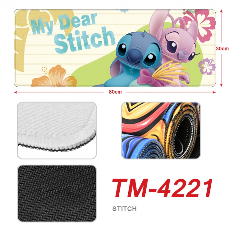 Lilo & Stitch Anime peripheral new lock edge mouse pad 80X30cm