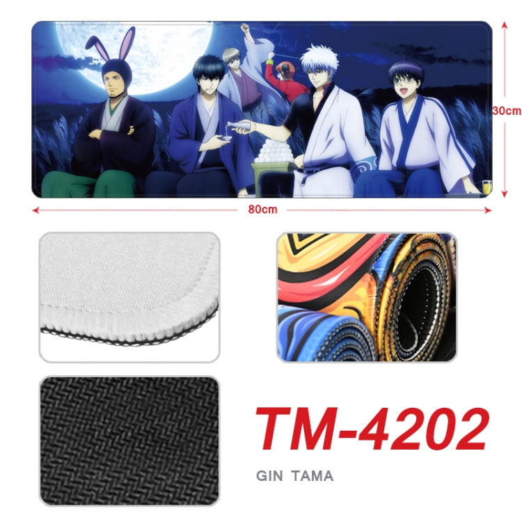 Gintama Anime peripheral new lock edge mouse pad 80X30cm  