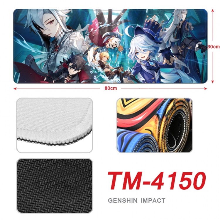 Genshin Impact Anime peripheral new lock edge mouse pad 80X30cm  