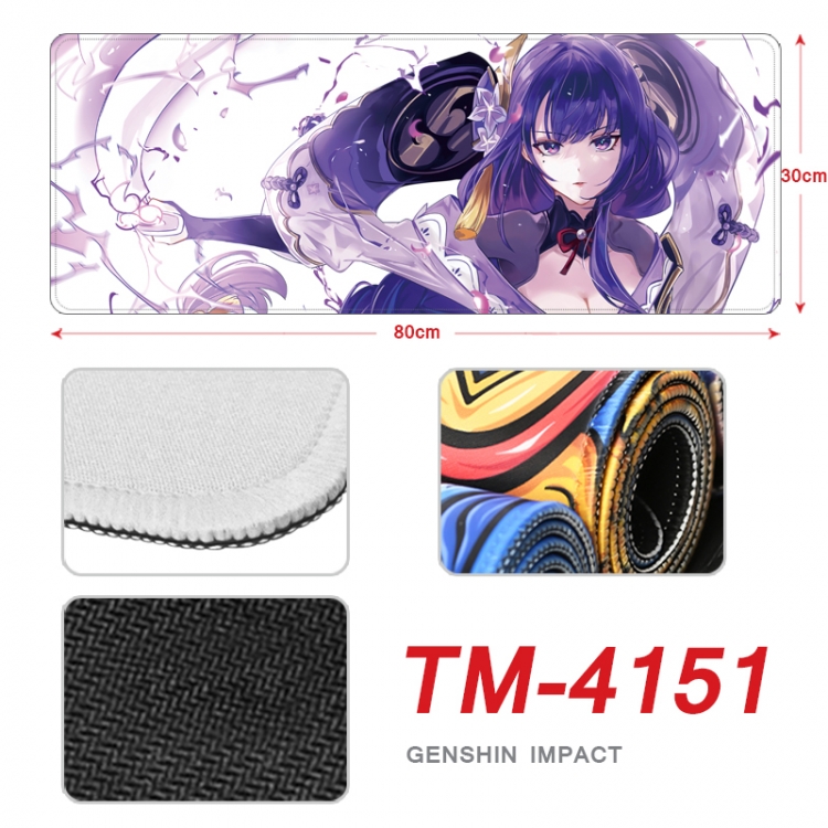 Genshin Impact Anime peripheral new lock edge mouse pad 80X30cm  