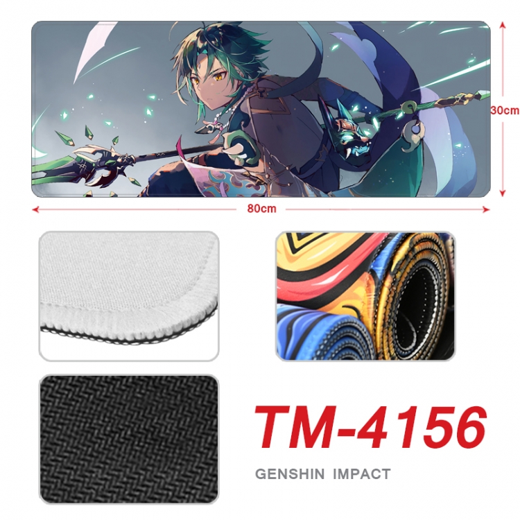 Genshin Impact Anime peripheral new lock edge mouse pad 80X30cm