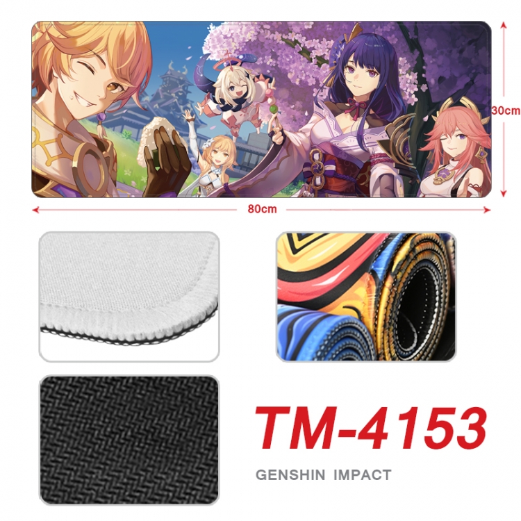 Genshin Impact Anime peripheral new lock edge mouse pad 80X30cm  