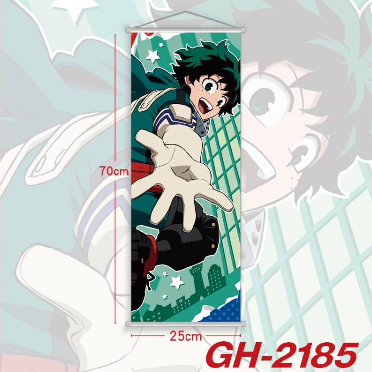 My Hero Academia Plastic Rod Cloth Small Hanging Canvas Painting Wall Scroll 25x70cm price for 5 pcs