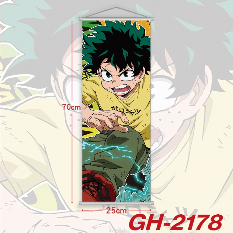 My Hero Academia Plastic Rod Cloth Small Hanging Canvas Painting Wall Scroll 25x70cm price for 5 pcs