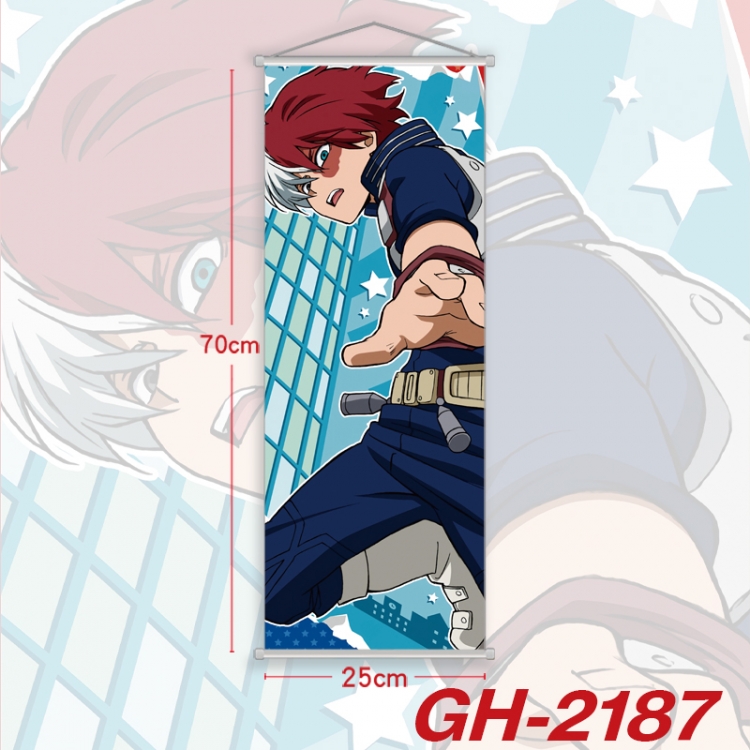 My Hero Academia Plastic Rod Cloth Small Hanging Canvas Painting Wall Scroll 25x70cm price for 5 pcs