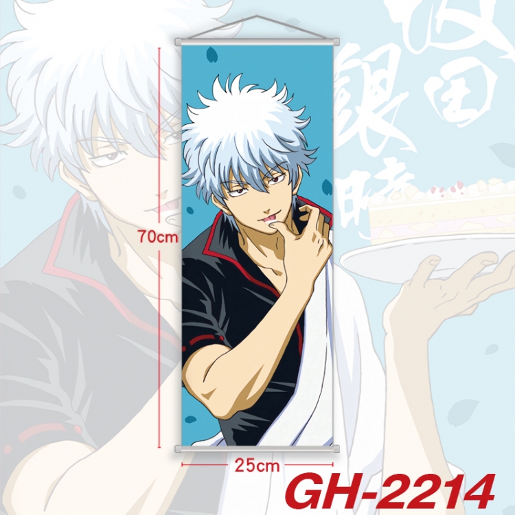 Gintama Plastic Rod Cloth Small Hanging Canvas Painting Wall Scroll 25x70cm price for 5 pcs