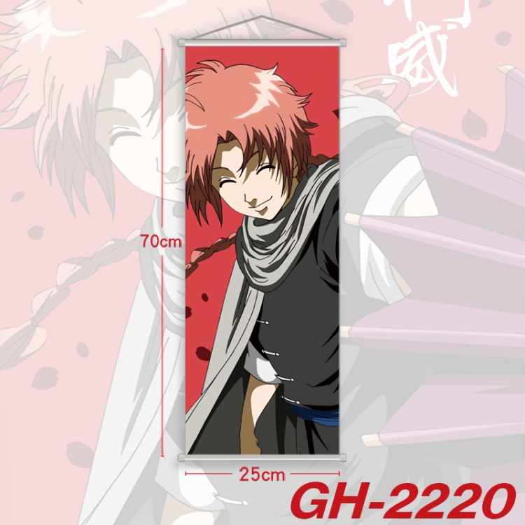 Gintama Plastic Rod Cloth Small Hanging Canvas Painting Wall Scroll 25x70cm price for 5 pcs