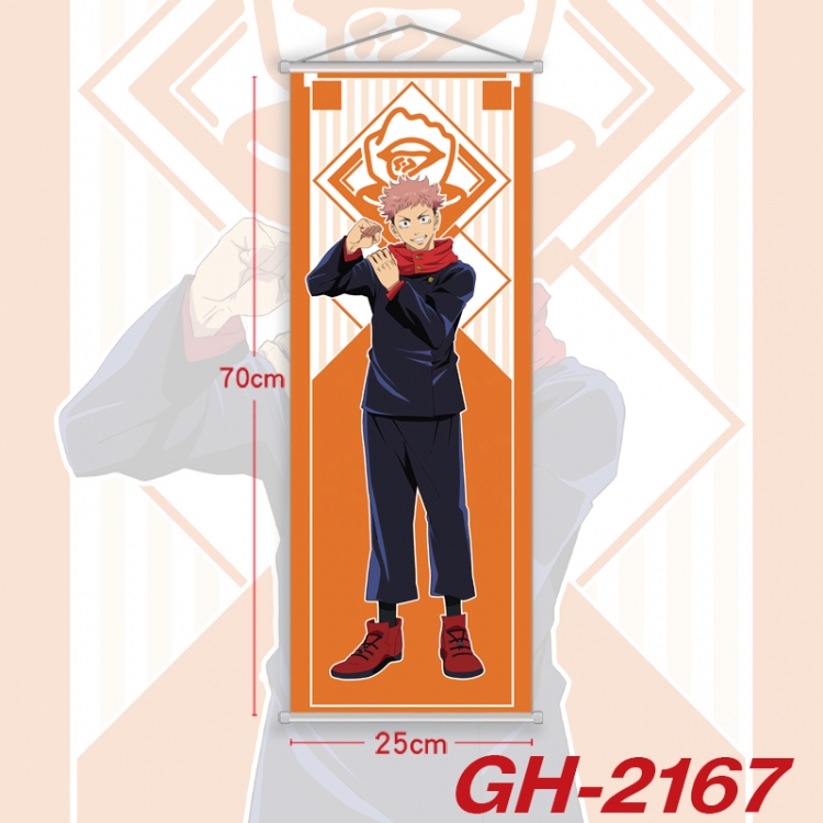 Jujutsu Kaisen Plastic Rod Cloth Small Hanging Canvas Painting Wall Scroll 25x70cm price for 5 pcs