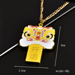 Lion dance Anime cartoon metal...