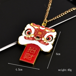 Lion dance Anime cartoon metal...